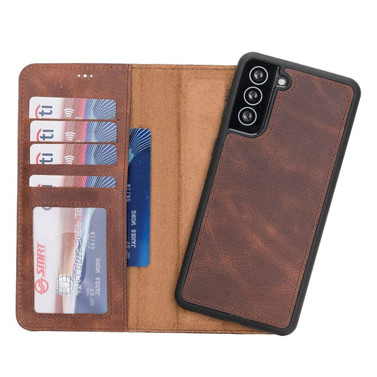 Handmade Genuine Leather Wallet Case for Samsung Galaxy S20 FE
