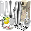 Perjoy 16-Piece Stainless Steel Cocktail Set - Master Mixology at Home