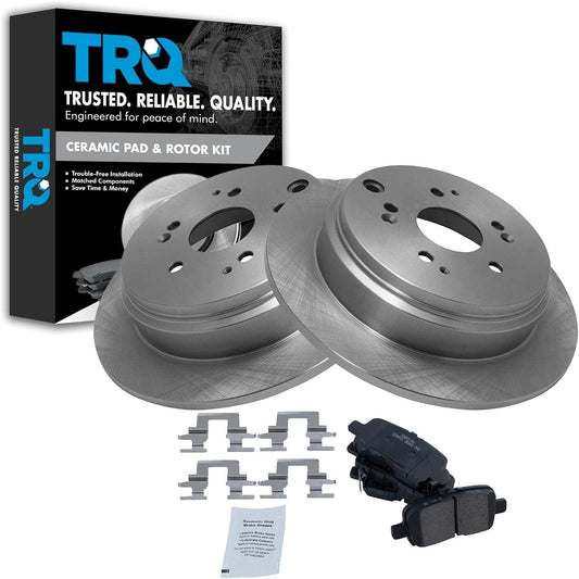 TRQ Rear Brake Pad & Rotor Kit for 2002-2004 Honda Odyssey