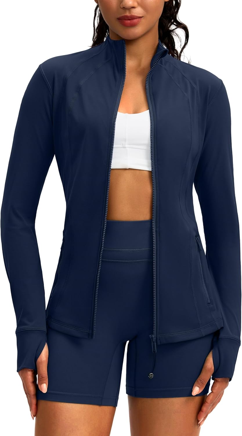 Women's Workout Jackets with 4 Pockets for Yoga and Running