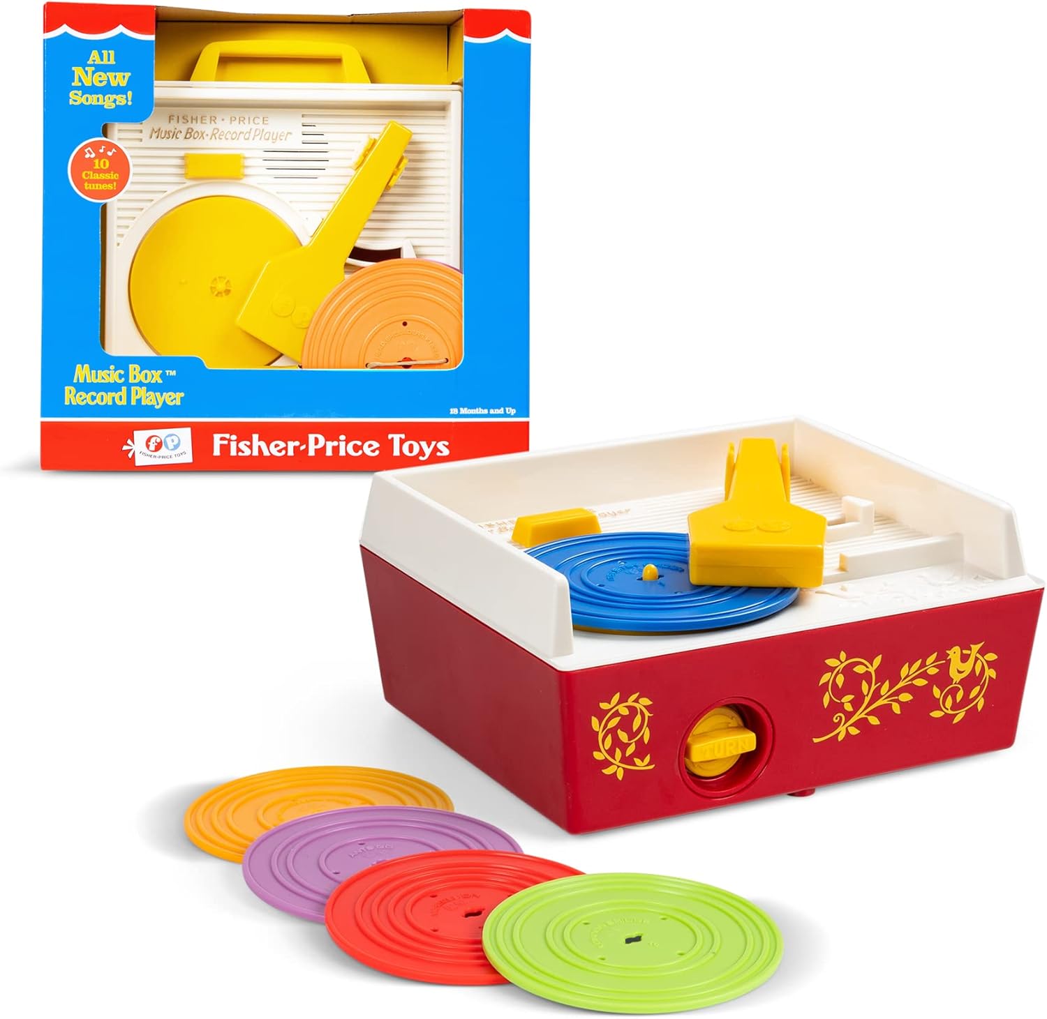 Fisher Price Classics Record Player Retro Toy for Kids and Toddlers