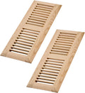 2 Pcs Pack Hardwood Red Oak Floor Register with Damper 4x12 in