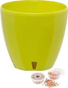 Self Watering Planter by DECOPOTS - 11.2 in Decorative Flower Pot