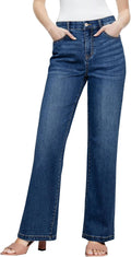 Sidefeel Wide Leg Jeans High Waisted Tummy Control - Stylish Fit