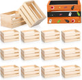 Small Wooden Crates 12 Pack 6.5in for Crafts & Storage - Versatile Set
