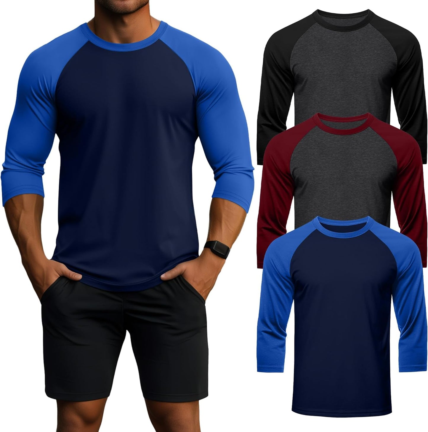 Men's 3/4 Sleeve Shirts for Comfort and Style in Every Occasion