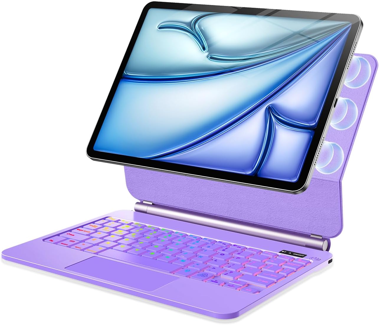 Keyboard Case for iPad Air 11 inch with Backlit Multi-Touch Trackpad