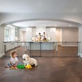 150in Extra Wide Baby Gate - 6-Panel Play Yard with Auto-Close