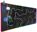 Mouse Pad with Magnetic Wireless Charging - Large RGB Desk Pad