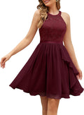 Wedtrend Women's Bridesmaid Halter Ruffle A Line Short Dress 2025 6%