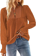 Womens Tops Butterfly Sleeve V Neck Blouses - Flowy Swiss (Style TT4H)