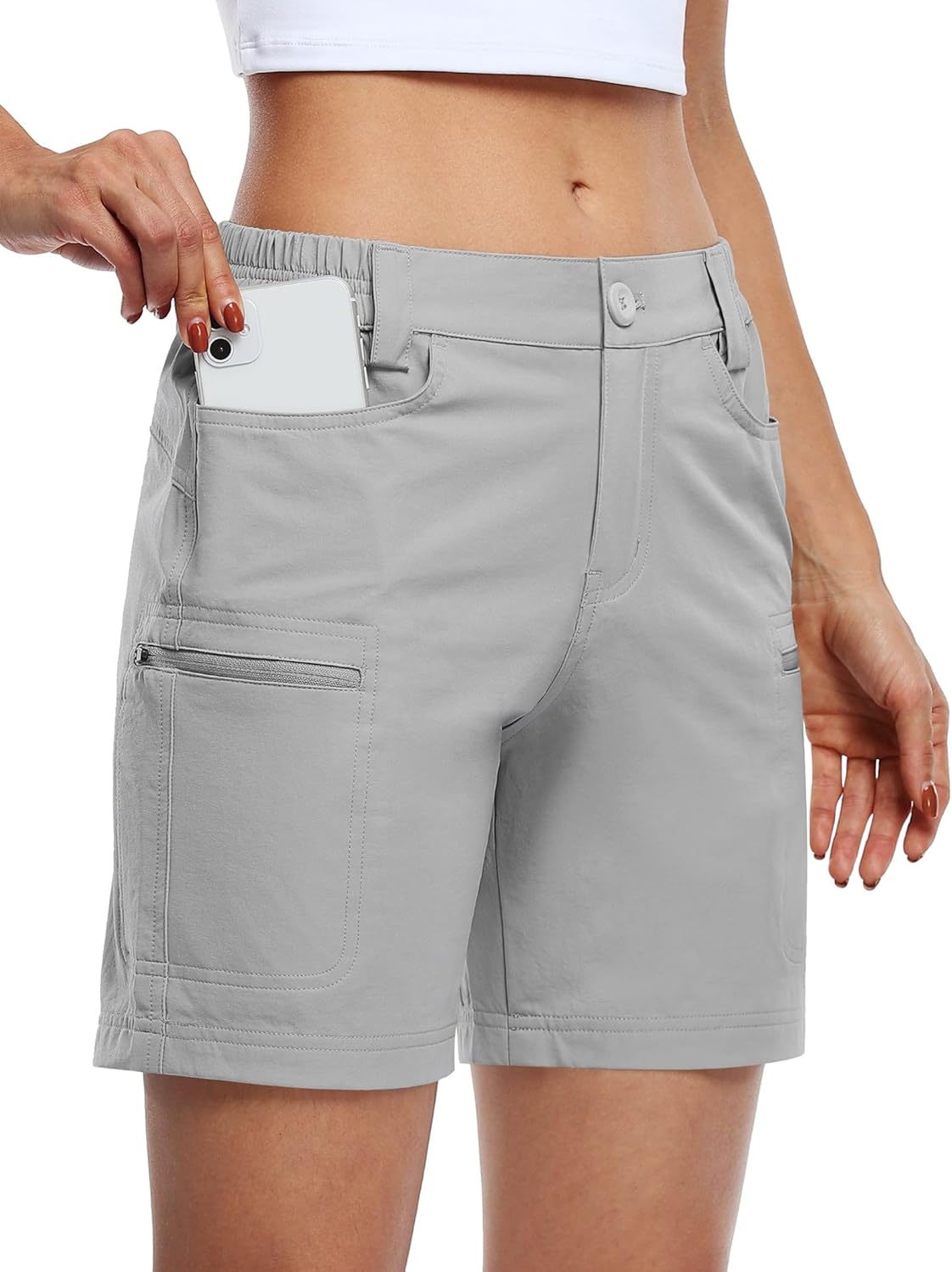 Willit Women's Hiking Golf Shorts with Cargo Pockets for Summer