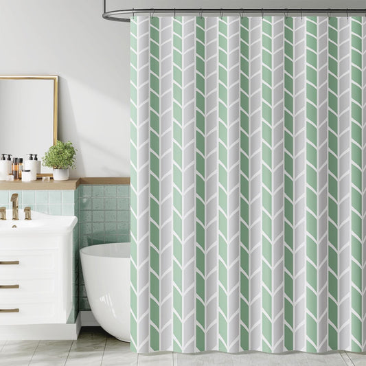 Geometric Farmhouse Shower Curtain Set for Modern Bathrooms