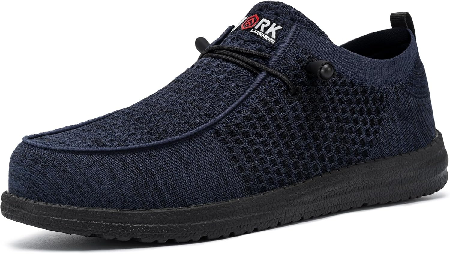 LARNMERN Slip On Steel Toe Shoes for Men - Lightweight Comfort