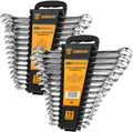 DEKOPRO Combination Wrench Set SAE & Metric 30-Piece - Organized