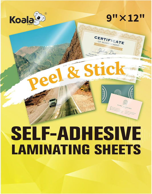 KOALA Self-Sealing Laminating Sheets - No Machine Needed - 20 Pack
