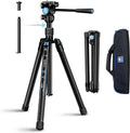 Carbon Fiber Tripod Traveler X - Lightweight 2 lb Tripod with Fluid
