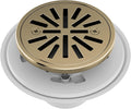 Delta 4 in Brushed Gold Tile-In Round Shower Drain - Finish Match