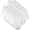HonestBaby 10-Pack Long Sleeve Bodysuits 100% Organic Cotton - Soft