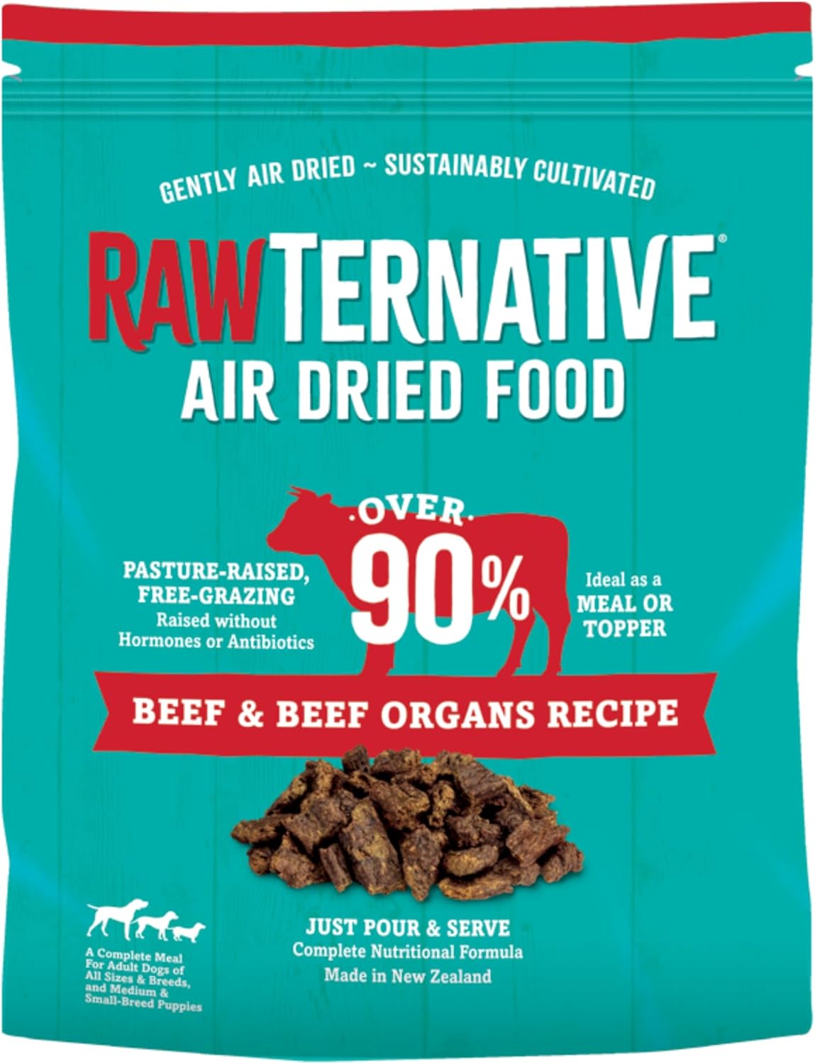 RawTernative Air Dried Dog Food with Real Beef & Mussels