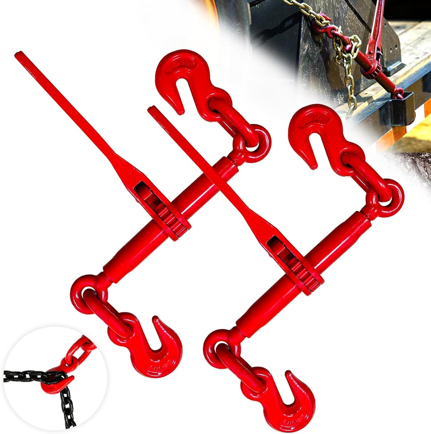 Heavy Duty Ratchet Chain Binders for Secure Load Transport
