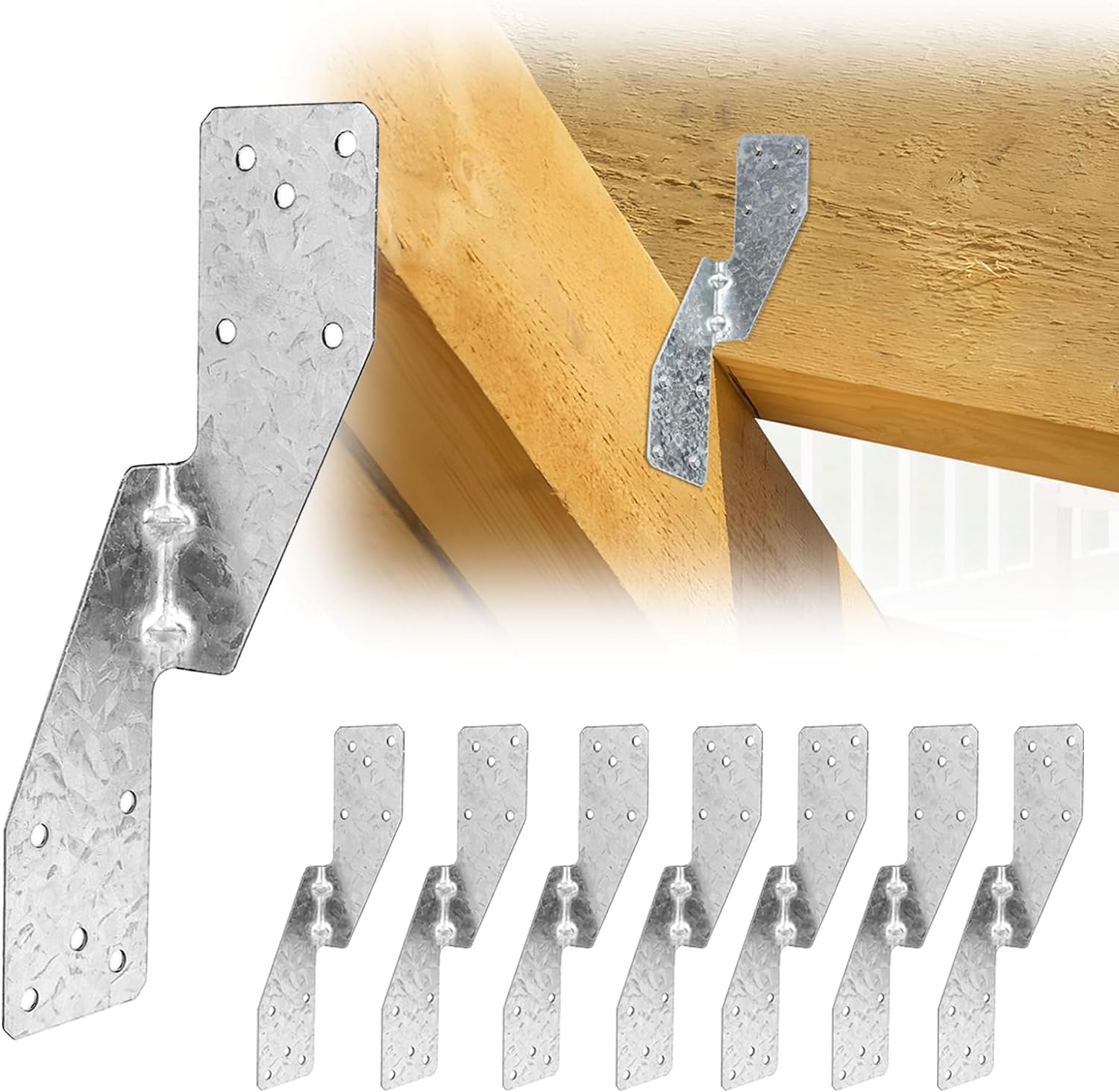 70 Pack 16-Gauge Hurricane Straps for Rafters and Roofs