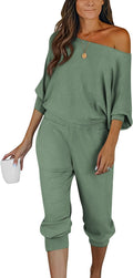 PRETTYGARDEN Ribbed Knit Two Piece Set for Women - Cozy Lounge