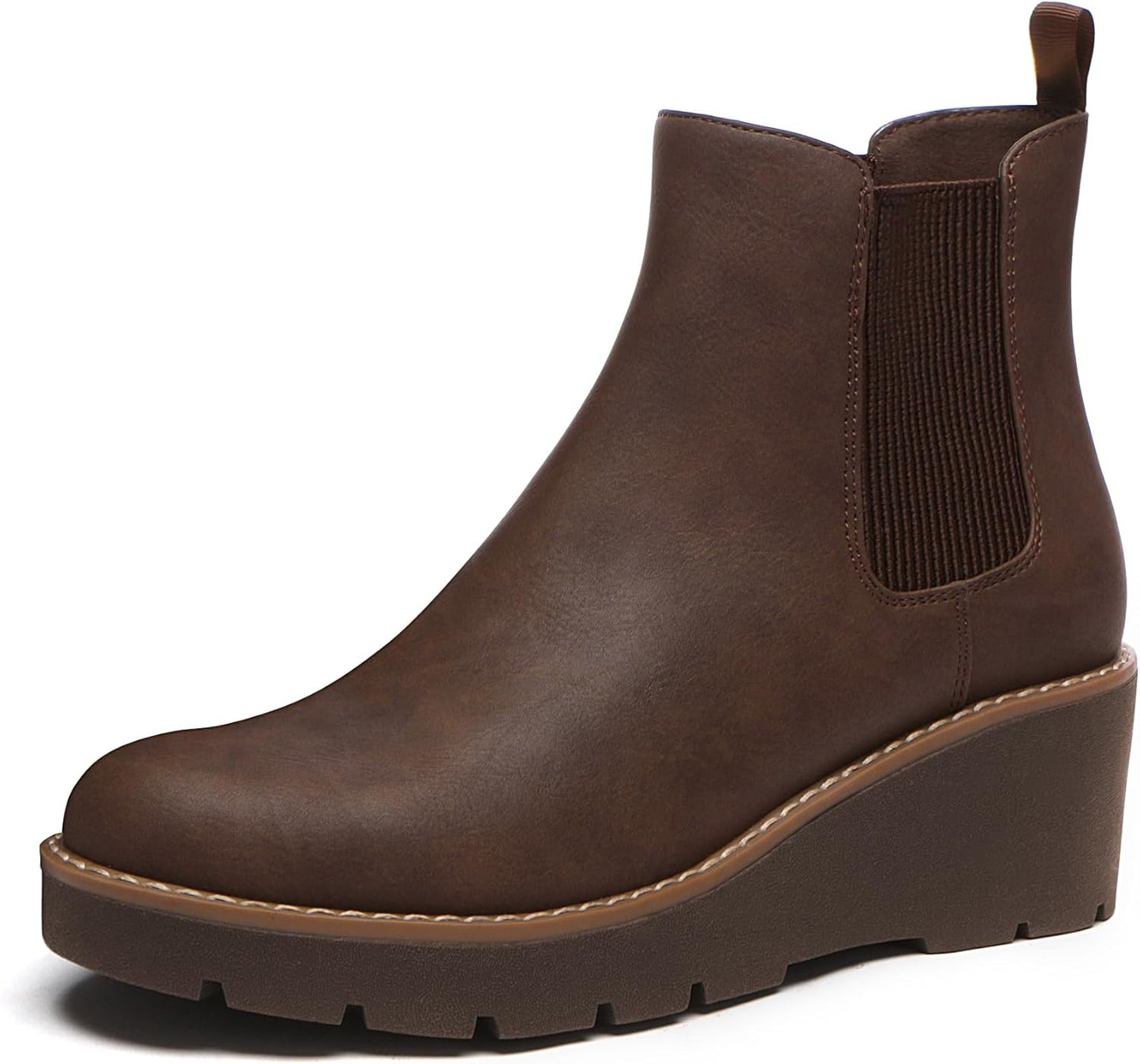 Athlefit Women's Chelsea Wedge Boots for Stylish Comfort