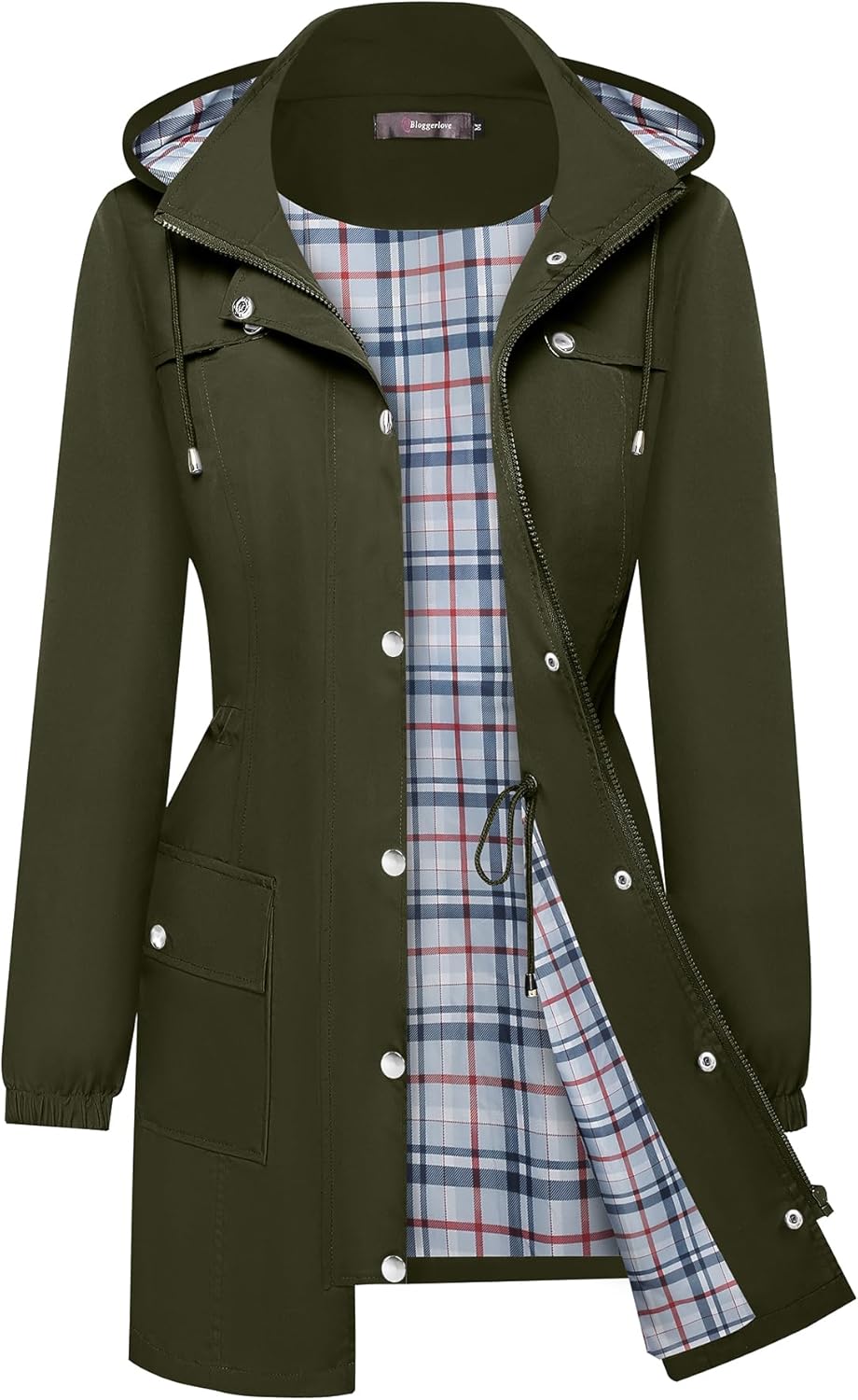 Lightweight Waterproof Rain Jacket for Women with Hooded Design