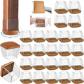 Chair Leg Floor Protectors for Hardwood Floors - 24 Pack Felt Wrapped