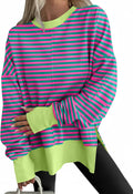 Women Oversized Thumbhole Hoodies Pullover - Side Slit Fall Top