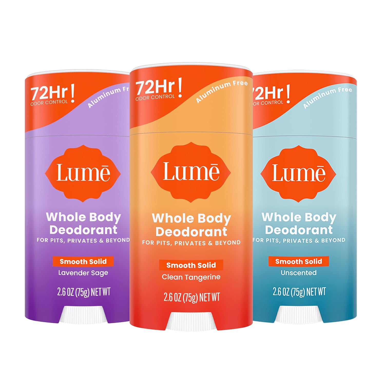 Lume Whole Body Deodorant Smooth Solid Stick for Odor Control