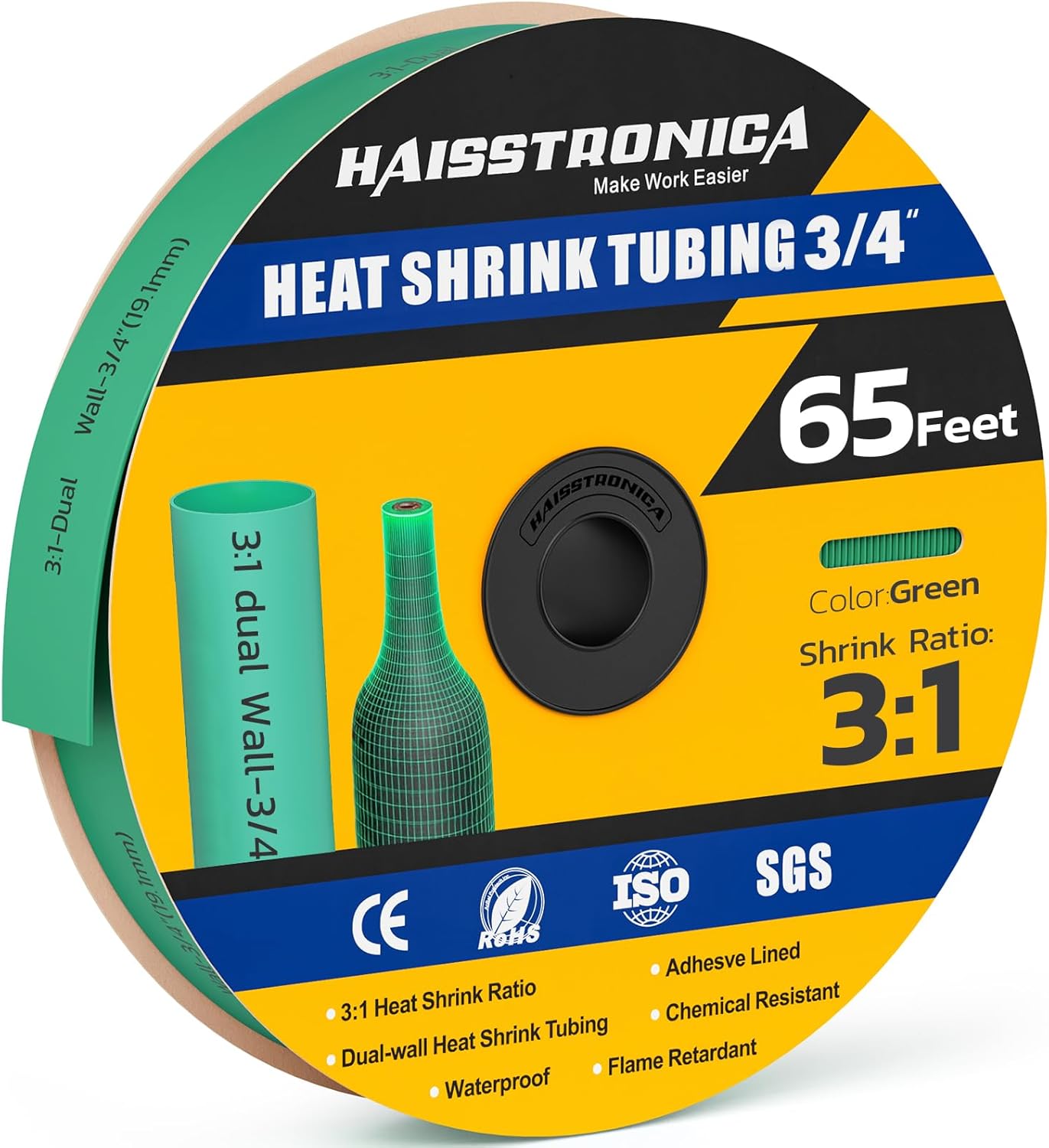 Haisstronica 3:1 Heat Shrink Tubing for Marine and Automotive Use