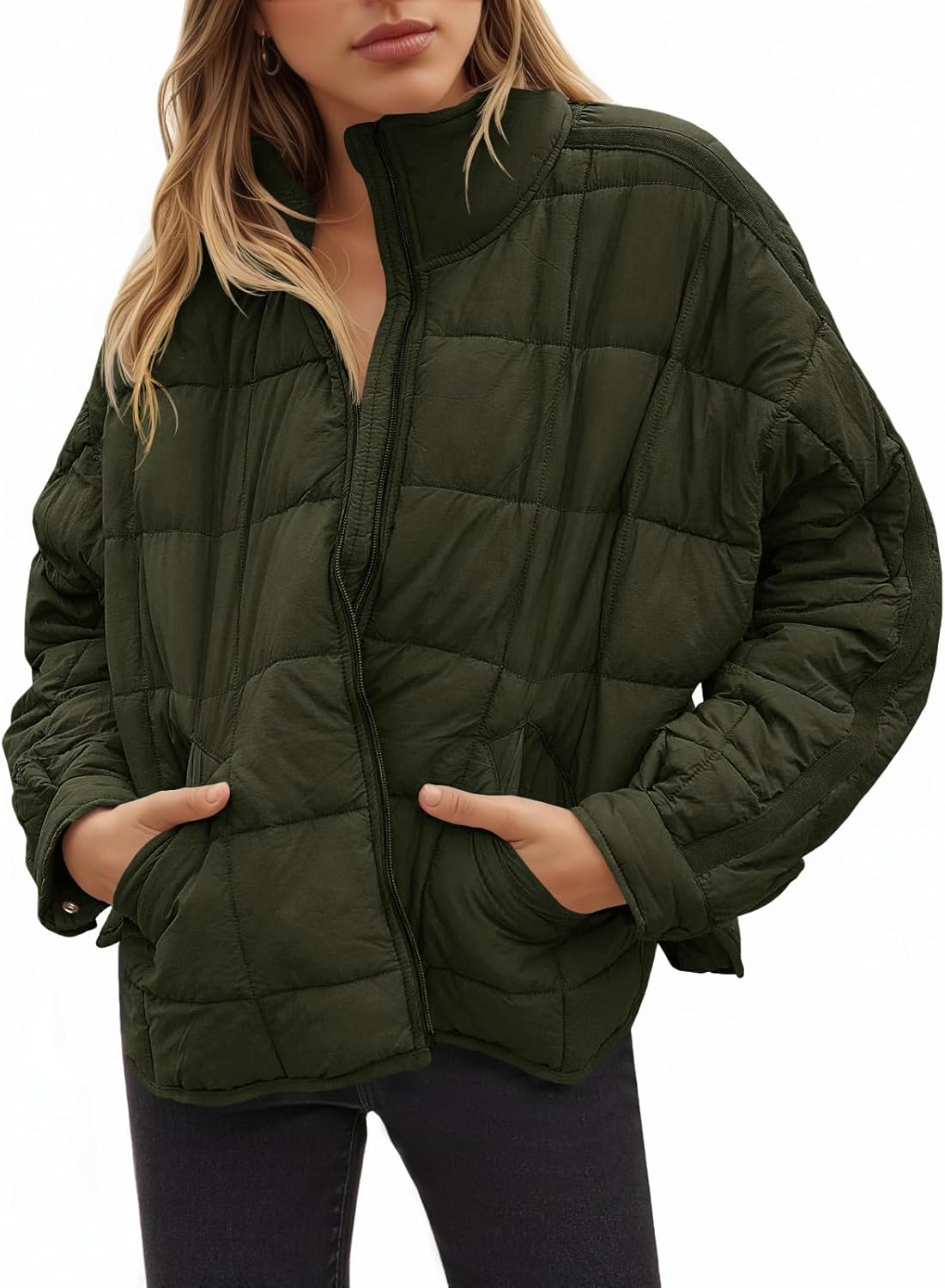 Aiopr Women's Oversized Lightweight Down Coat for Winter Wear