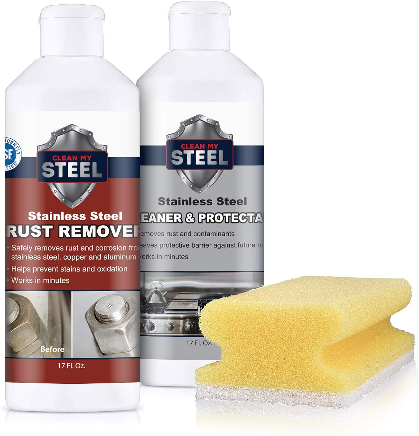 CLEAN MY STEEL Stainless Steel Rust Stain Remover Kit