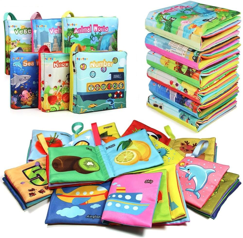 teytoy Soft Baby Cloth Book Set - Educational & Nontoxic
