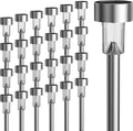 Solar Path Lights 24 Pack - Stainless Steel LED Garden Lighting