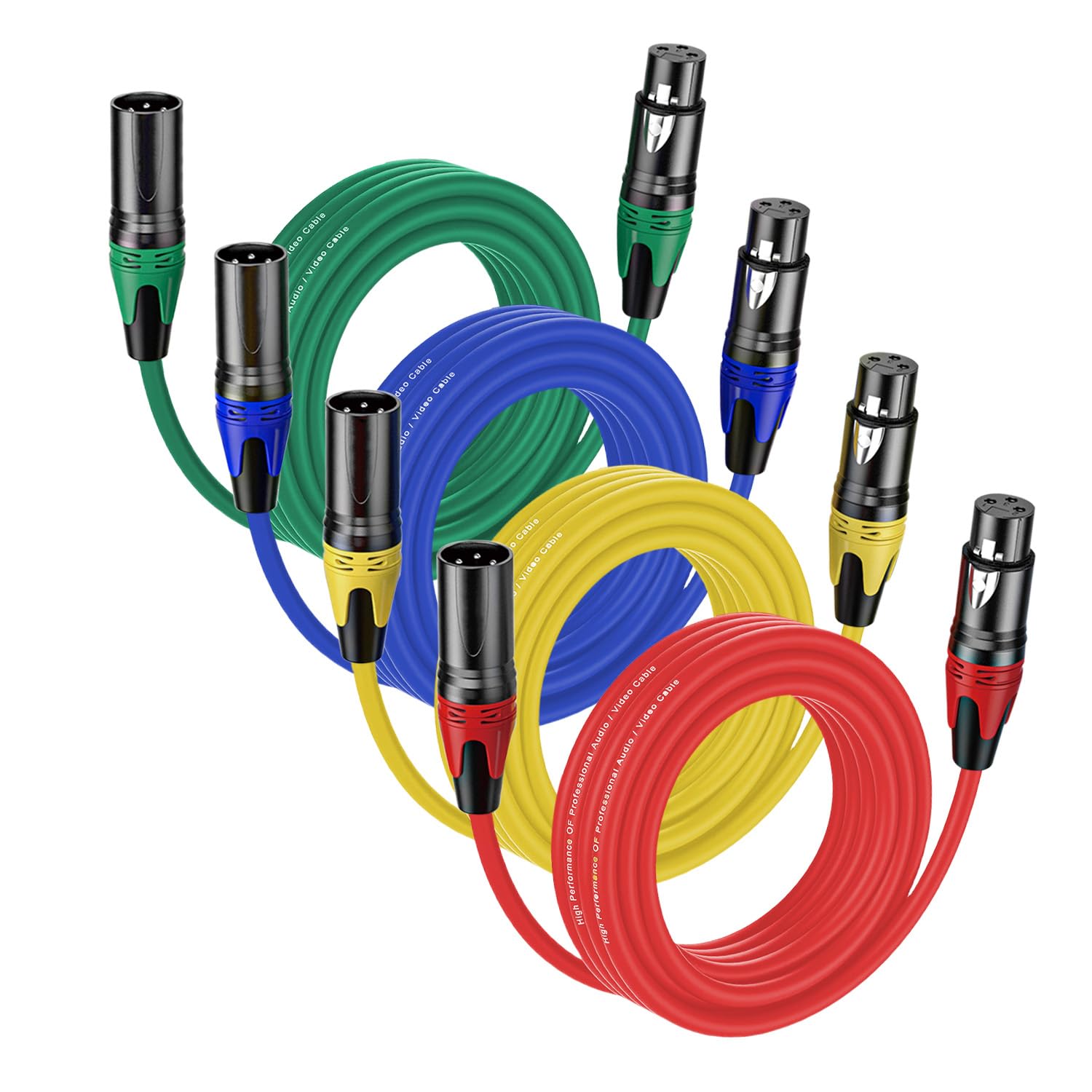 Professional 25FT XLR Male to Female Cables for Audio Needs