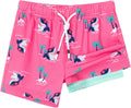 Boys Swim Trunks with Boxer Brief Liner - UPF 50+ Quick Dry Fit