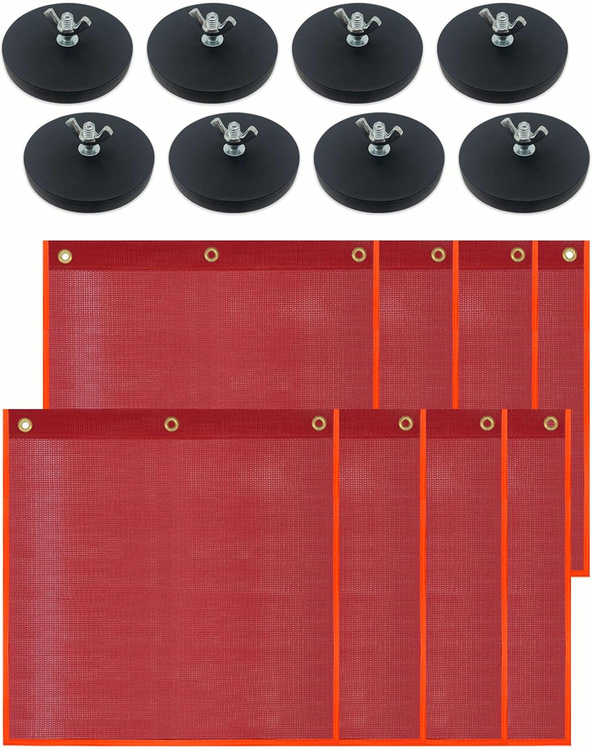 Magnetic Oversize Load Flag for Towing Equipment Safety Use