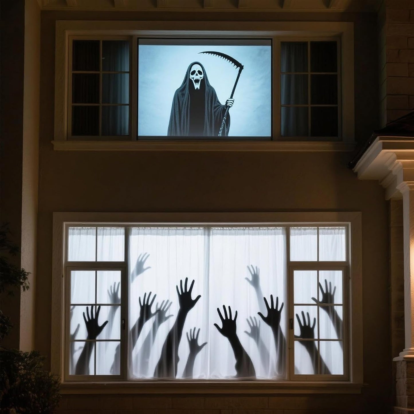 AAJK 120in Holographic Rear Projection Screen for Halloween Fun