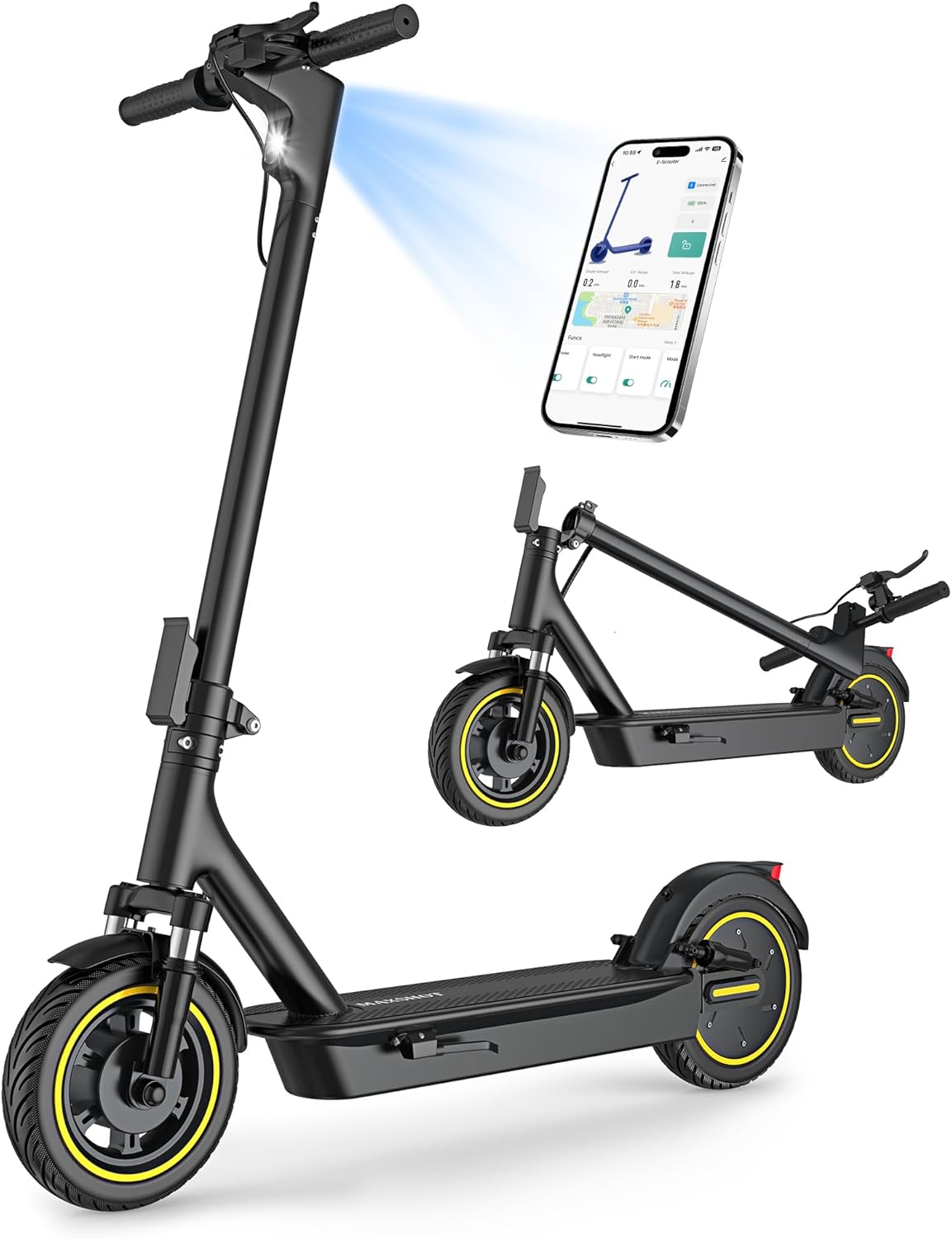 MAXSHOT Electric Scooter for Adults with 500W Motor & Long Range