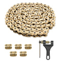 520 Gold Motorcycle Chain 112 Links with Chain Breaker - Heavy Duty