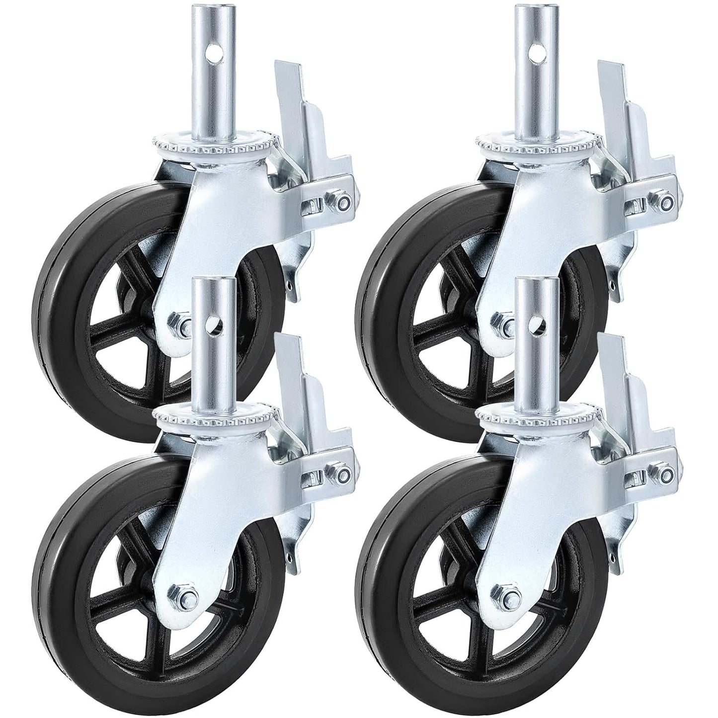 BestEquip 4 Pack Scaffolding Caster Wheels 8 x 2 Inch Heavy Duty