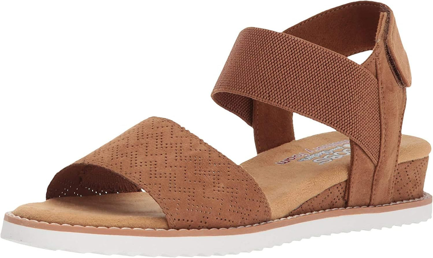 Skechers Women's Desert Kiss-Stretch Quarter Strap Sandal Flat Review