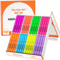 Shuttle Art 144 Pack Highlighters Assorted Colors - Bulk Value