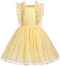 Festive Girls Dress with Butterfly and Polka Dot for Celebrations
