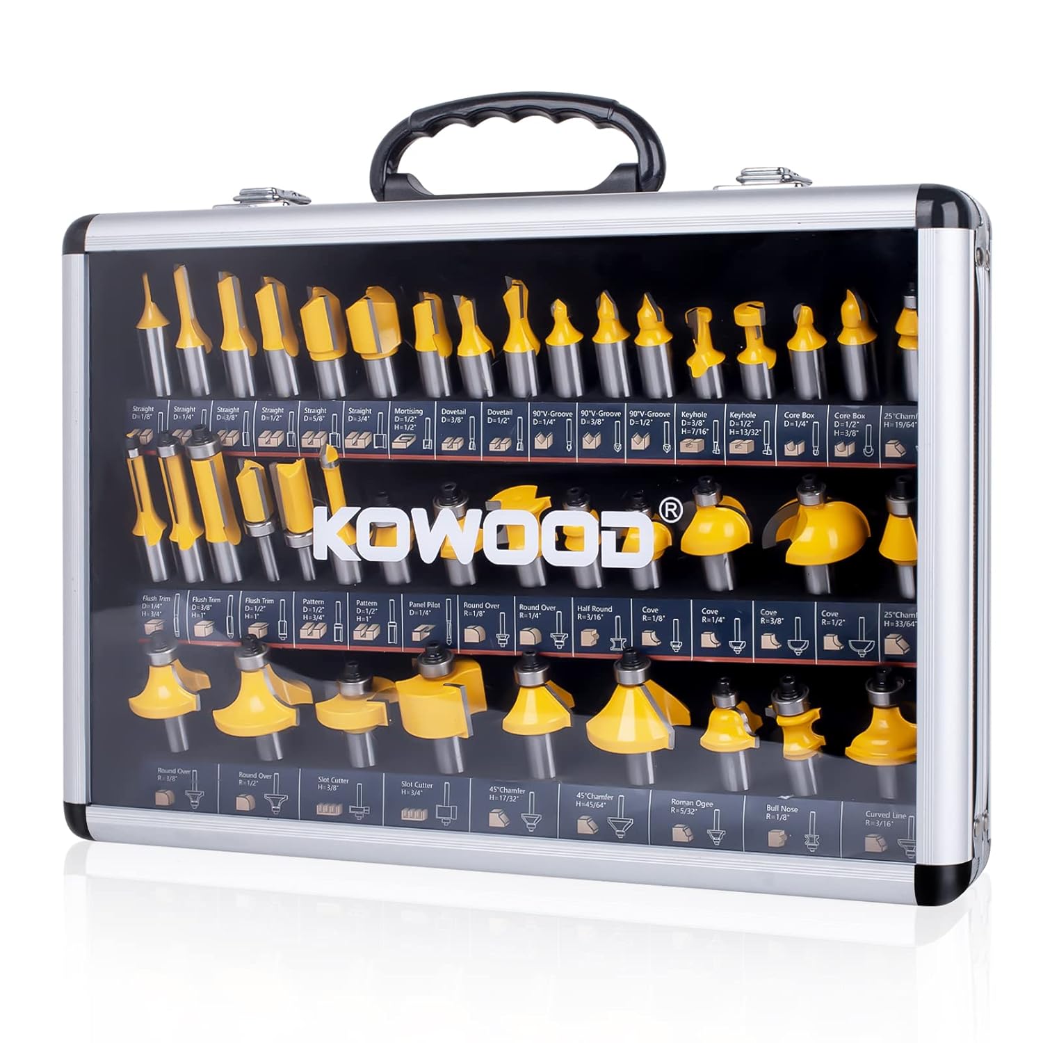 KOWOOD Router Bits Set of 40 Pieces for Expert Woodworking