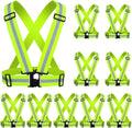 Reflective Running Vest 2 Pack - High Visibility Safety Straps