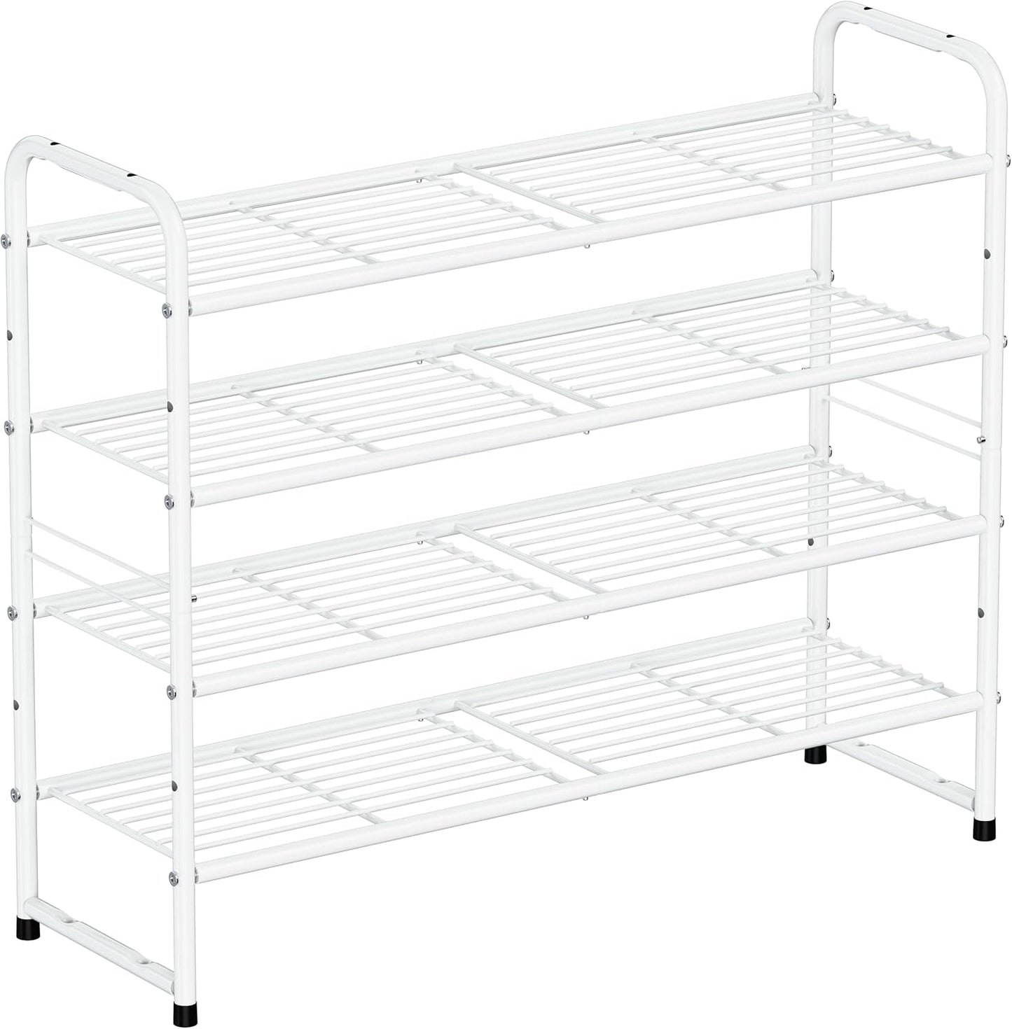 4-Tier Shoe Rack Organizer for Closet, Heavy Duty Metal Design